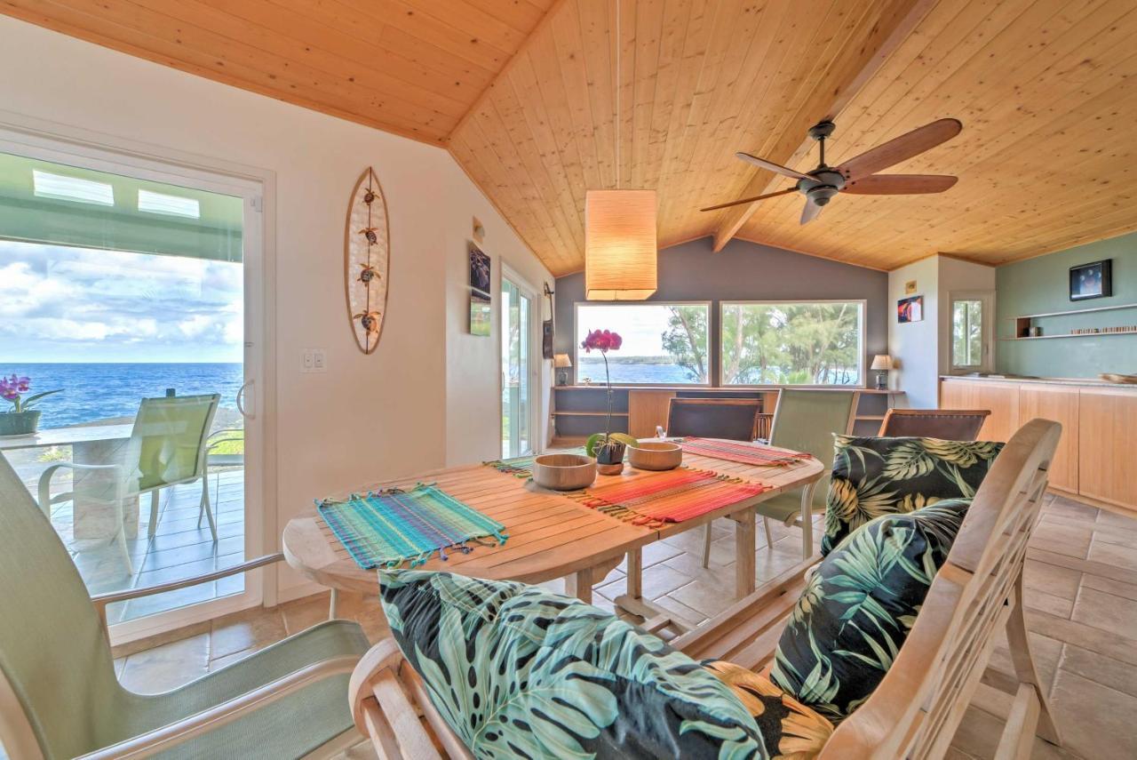 Direct Oceanfront, Big Island Home 凯阿奥 外观 照片