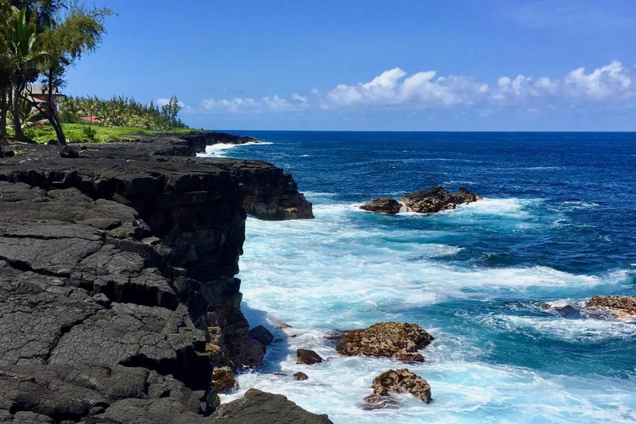 Direct Oceanfront, Big Island Home 凯阿奥 外观 照片